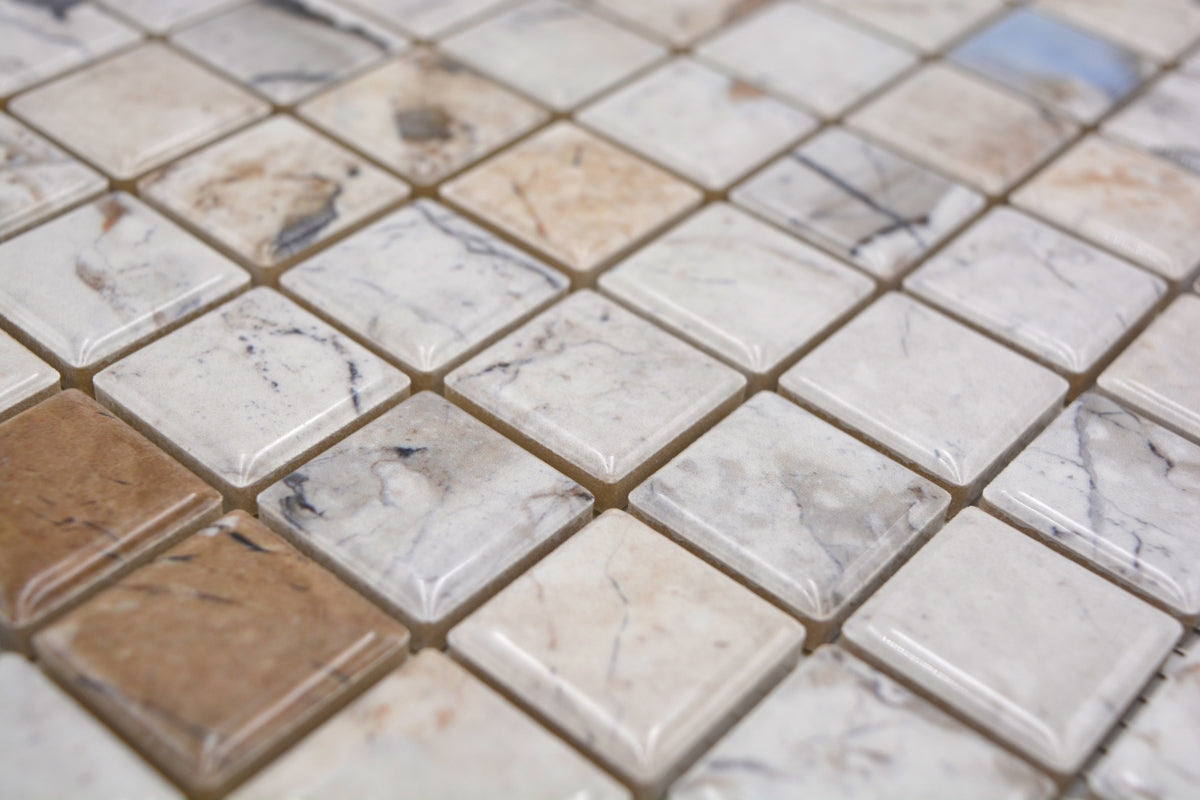 Beige Keramik Mosaikfliese 23 x 23 mm Online Kaufen Schweiz