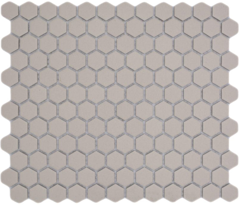 Mini Creme Weiss Hexagon Keramik Mosaikfliese