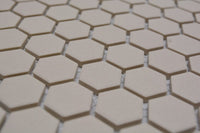 Mini Creme Weiss Hexagon Keramik Mosaikfliese Schweiz