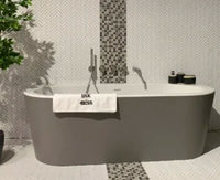 Mini Grau Matt R11 Isabelle Quadrat Mosaik Fliese - 23 x 23 mm