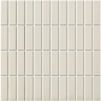 Mini Metro Beige Weiss Rechteck Matt R11 Mosaik Fliese