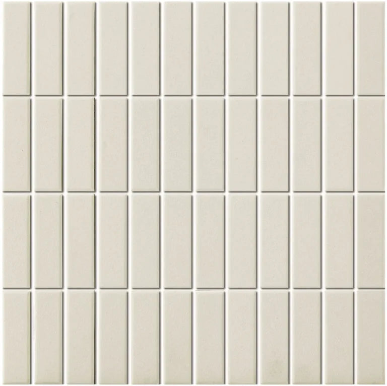 Mini Metro Beige Weiss Rechteck Matt R11 Mosaik Fliese