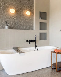 Mini Metro Beige Weiss Rechteck Matt R11 Mosaik Fliese Badezimmer