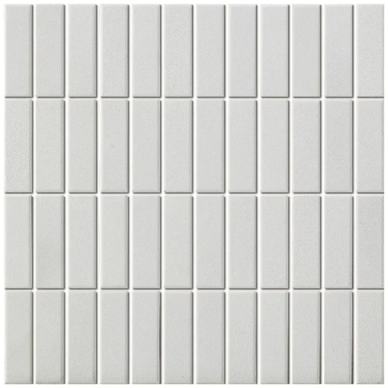 Mini Metro Papier Weiss Rechteck Matt R11 Mosaik Fliese
