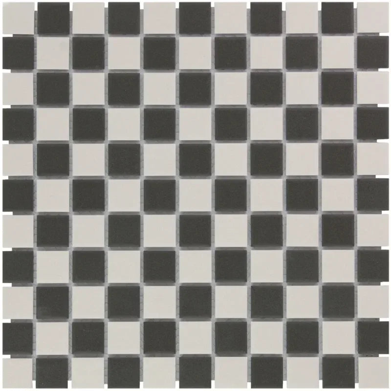 Mini Schachbrett Matt R11 Isabelle Quadrat Mosaik Fliese - 23x23mm