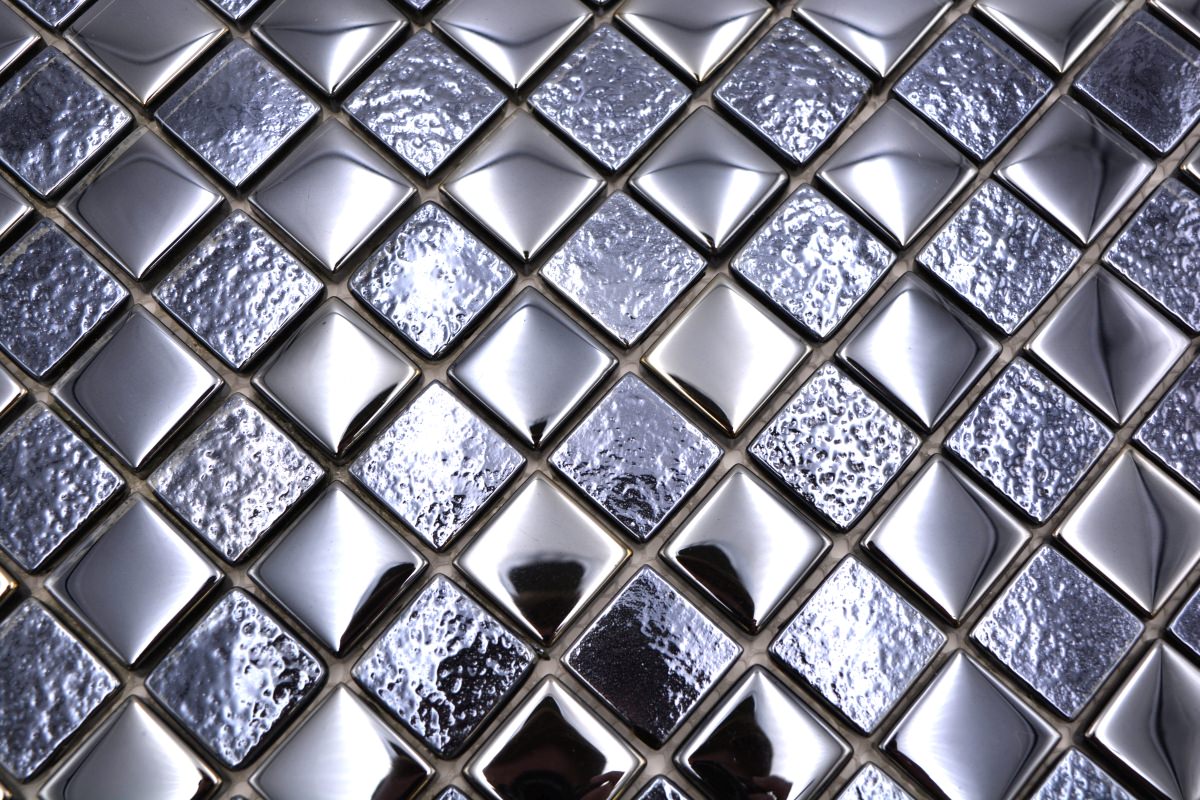 Mitternachtsblau Metallic Mosaikfliesen