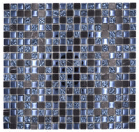 Mondschein Schwarz Blau Mosaikfliese