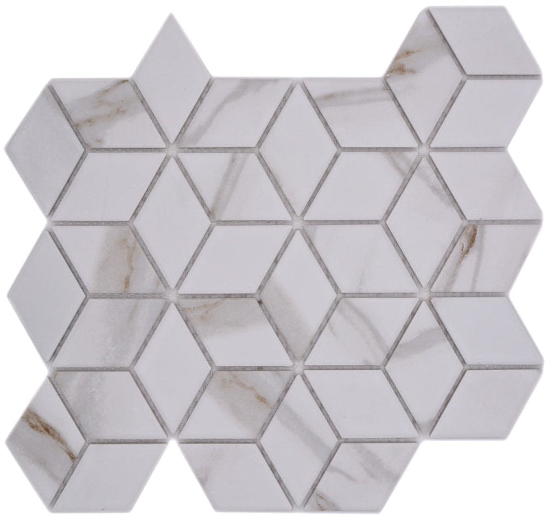 Montreux Sternen-Mosaik Keramik Weiss