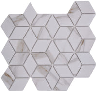 Montreux Sternen-Mosaik Keramik Weiss