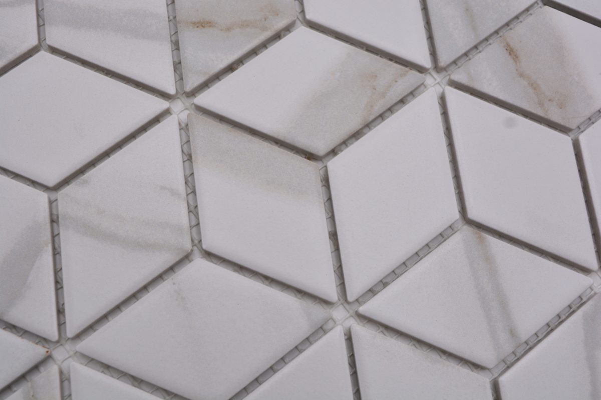 Montreux Sternen-Mosaik Keramik Weiss Fliesenfachhandel