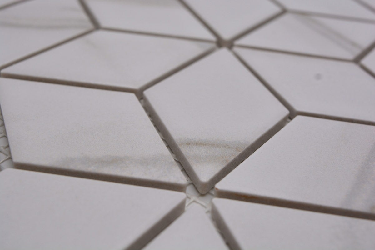 Montreux Sternen-Mosaik Keramik Weiss Muster