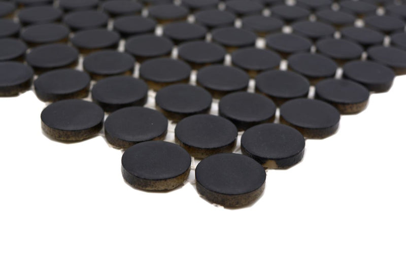 Mosaïque pastille noire non scellée mate Suisse
