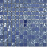 Mosaikfliese 3D Saphirblau Keramik