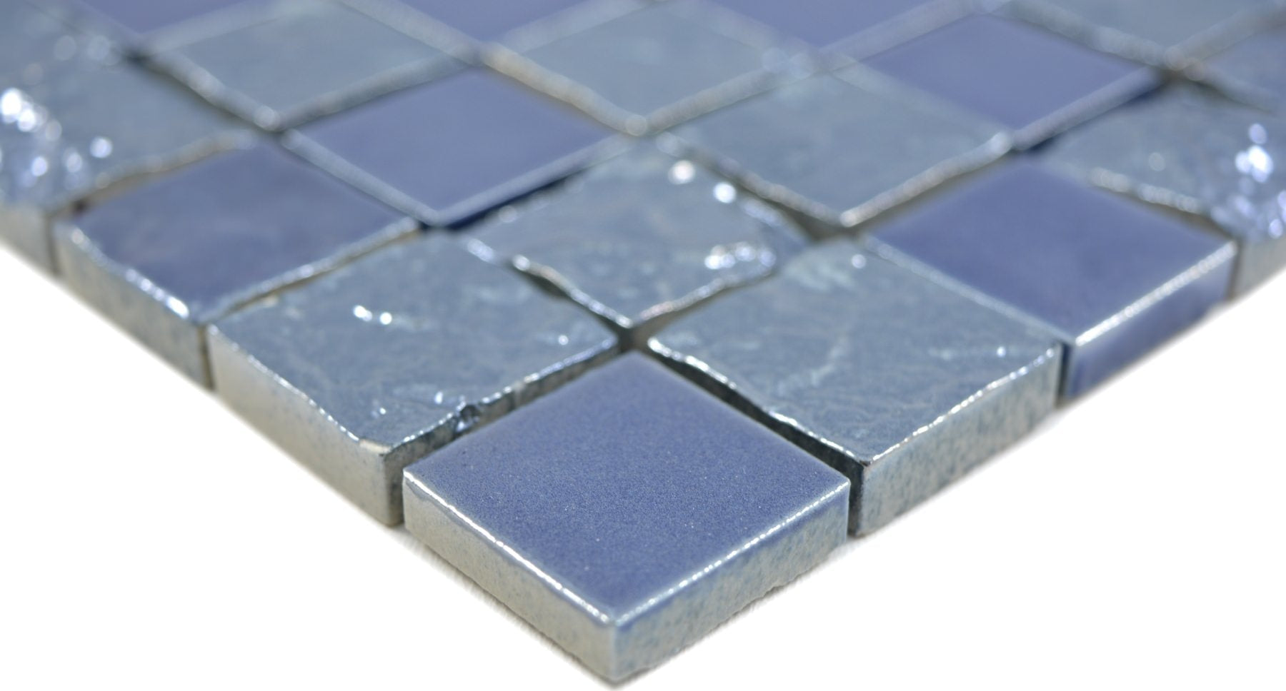 Mosaikfliese 3D Saphirblau Keramik Bad