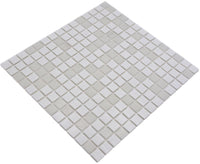 Mosaikfliese Arctic Weiss Mix 327x305 mm Pixel Plättli