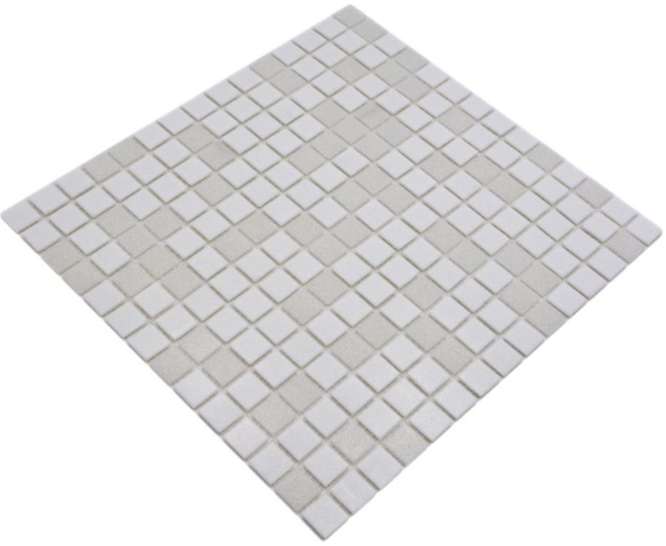 Mosaikfliese Arctic Weiss Mix 327x305 mm Pixel Plättli