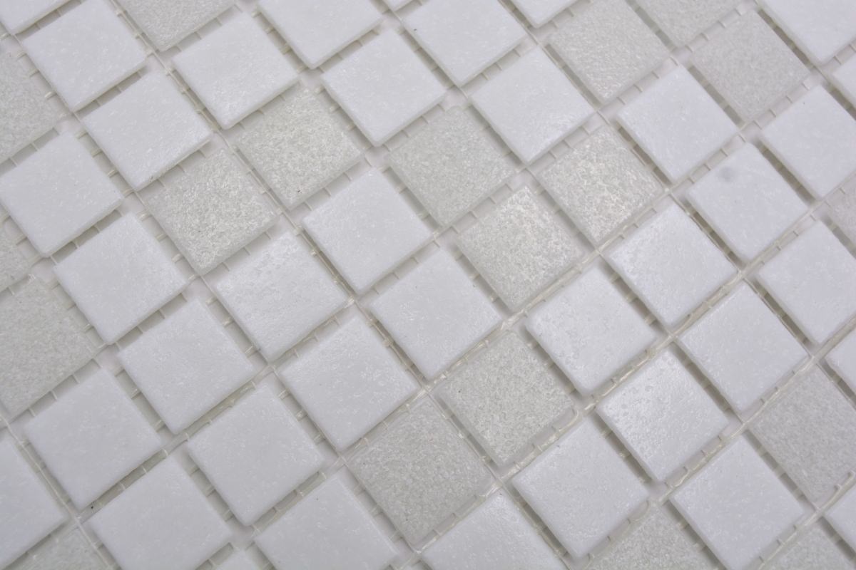 Mosaikfliese Arctic Weiss Mix 327x305 mm Plättli