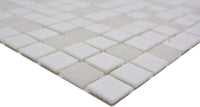 Mosaikfliese Arctic Weiss Mix 327x305 mm Plättli Matt