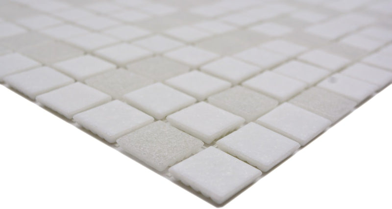 Mosaikfliese Arctic Weiss Mix 327x305 mm Plättli Matt