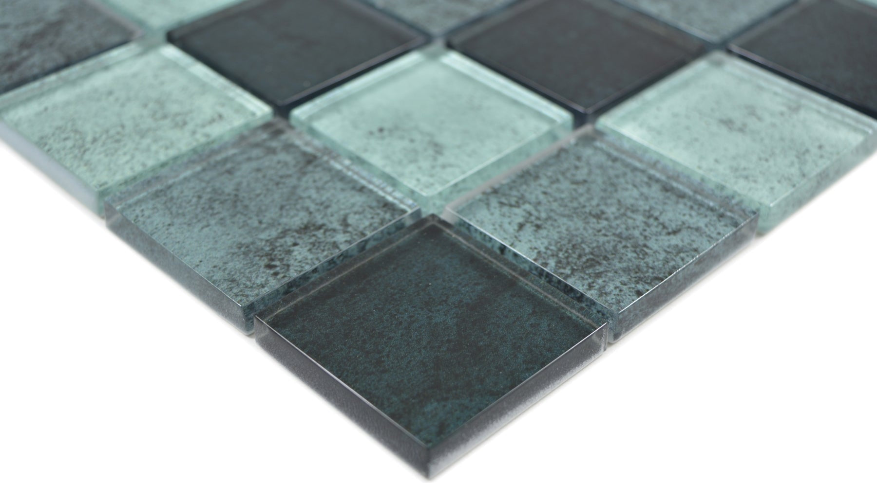 Mosaikfliese Baltic Grün Glänzend Glas Plättli