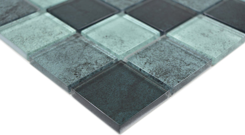 Mosaikfliese Baltic Grün Glänzend Glas Plättli