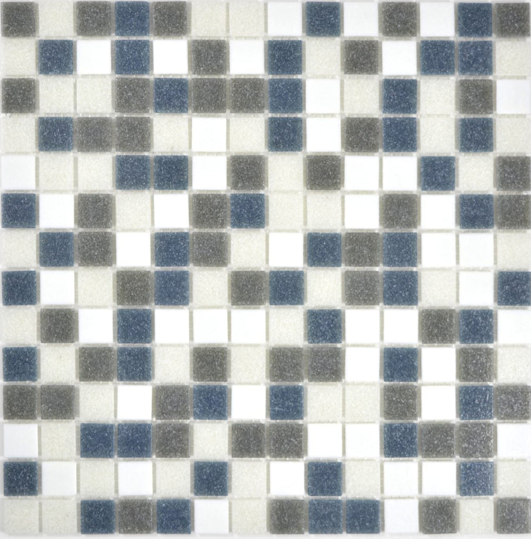 Mosaikfliese Glas Ocean Pixel Blau-Grau