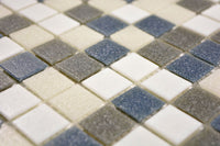 Mosaikfliese Glas Ocean Pixel Blau-Grau Plättli Bunt