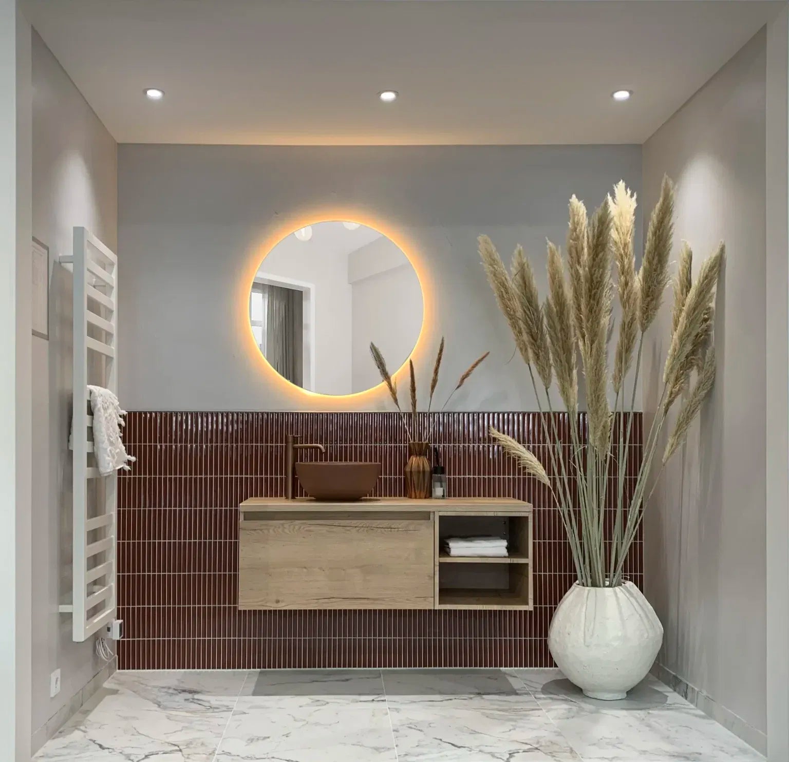 Mosaikfliese KitKat Siena Braun Keramik Badezimmer Design