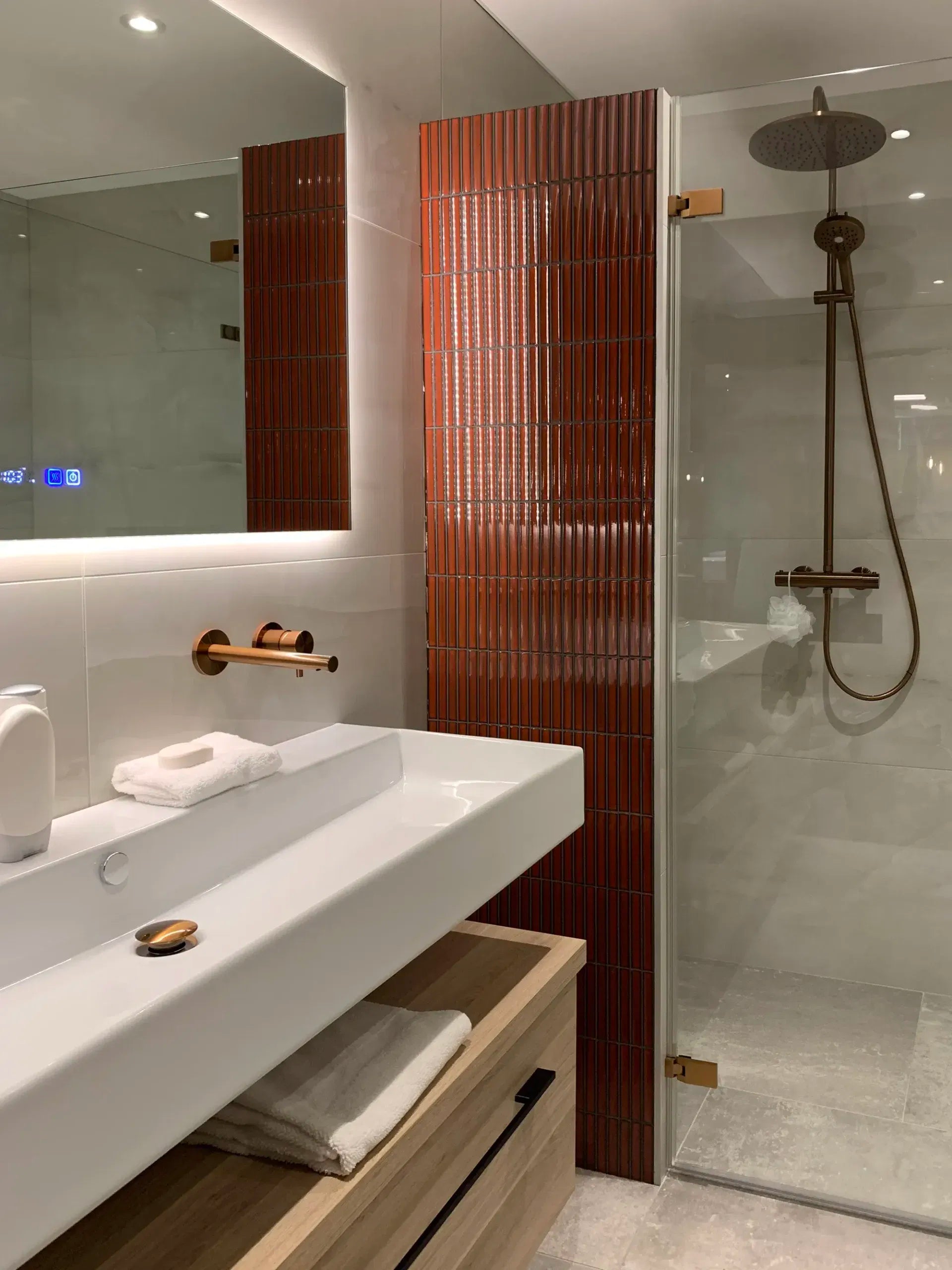 Mosaikfliese KitKat Siena Braun Keramik Dusche und Wand Inneneinrichtung