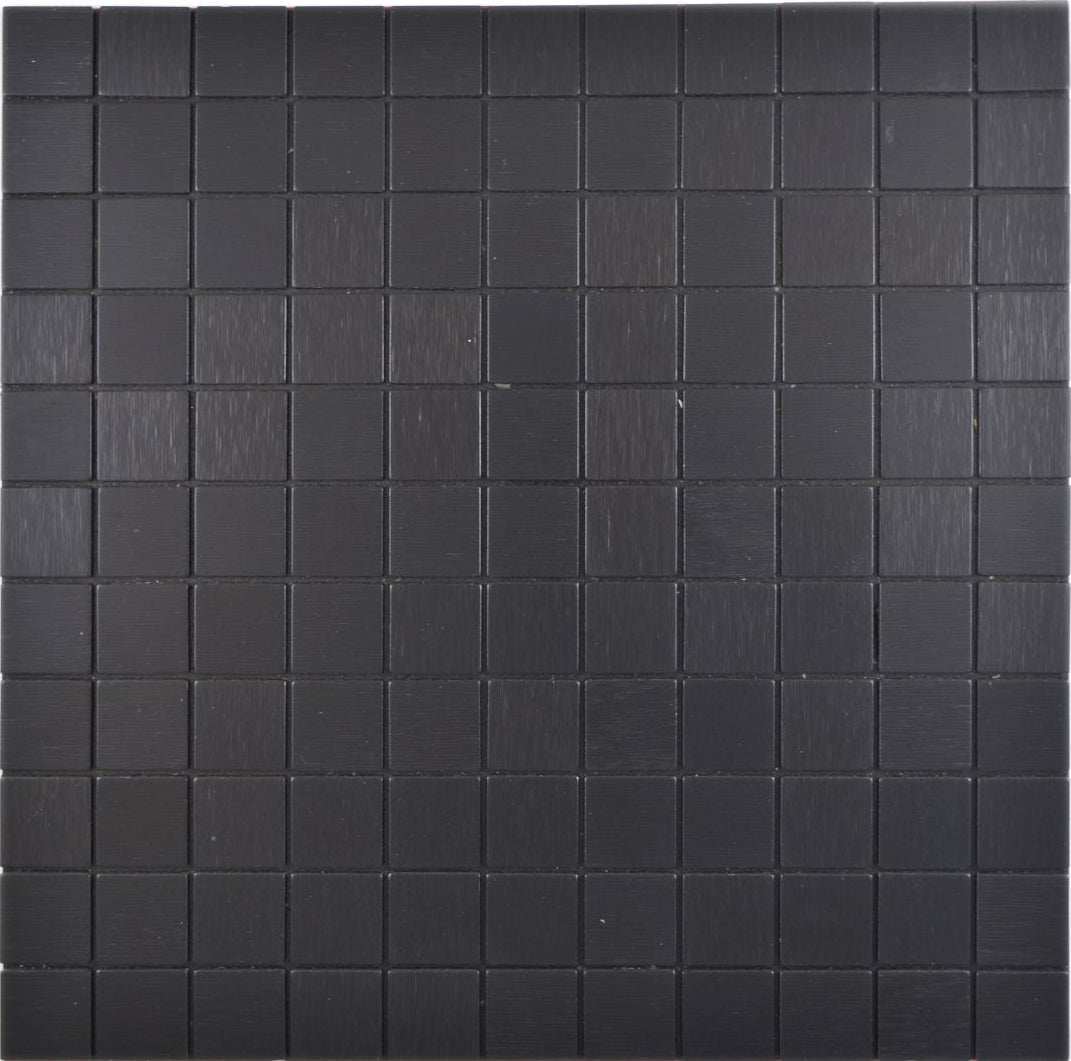 Mosaikfliese Nero Stein Metall Selbstklebend