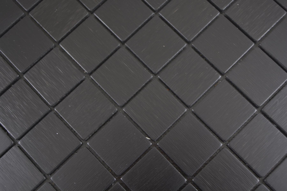 Mosaikfliese Nero Stein Metall Selbstklebend Plättli