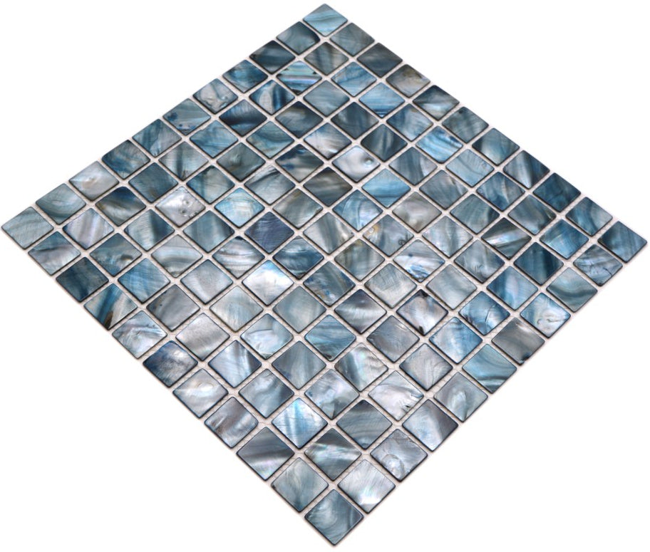  Mosaikfliese Perlmutt Ozean Blau Grau Bad & Küche