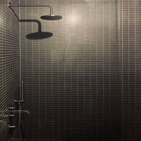 Mosaikfliese Schwarz Matt R11 Porzellan Dauernassbereich 23×73 mm | Monolith Noir