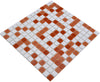 Mosaikfliese Terrakotta Weiss Glasmosaik 30x30 cm für Küche & Bad Matt Plättli