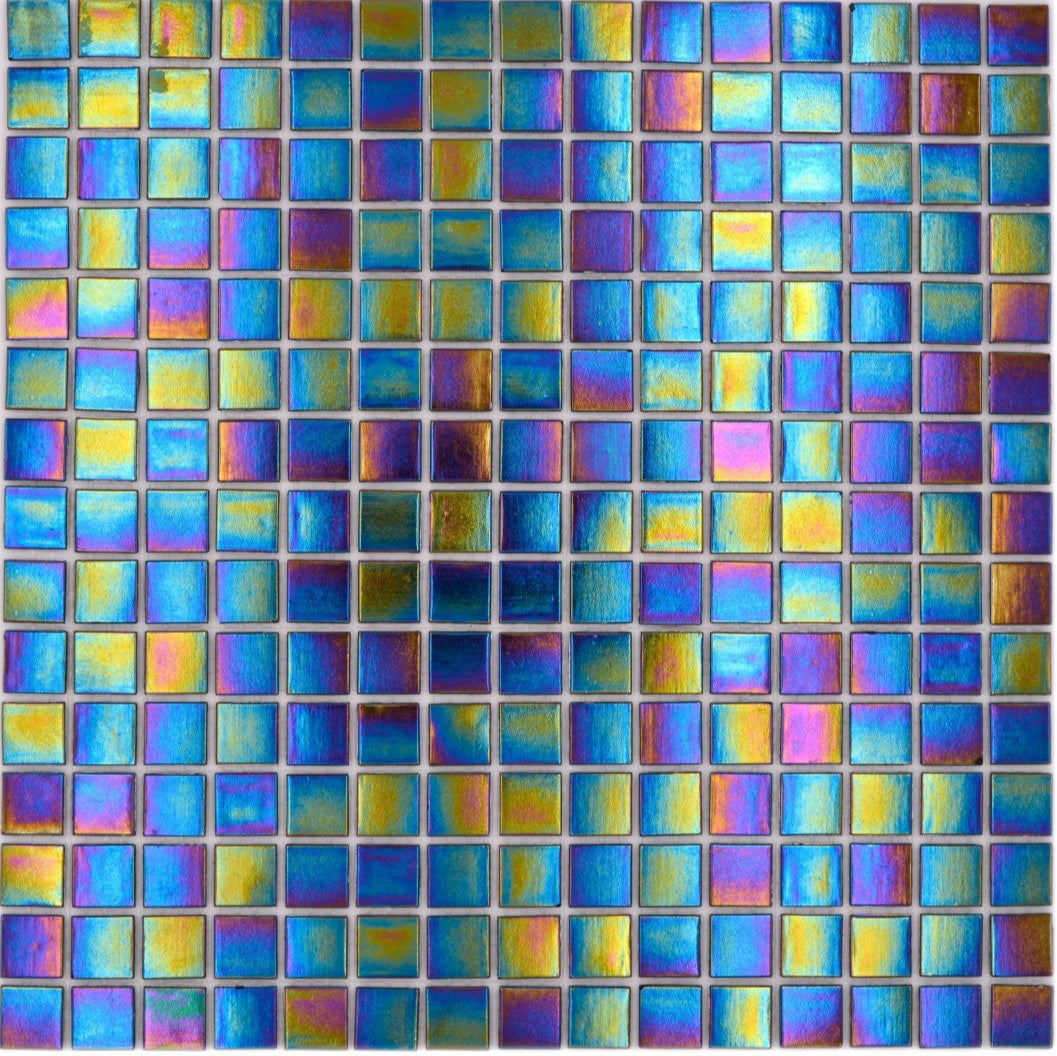 Mosaikfliesen Aurora Regenbogen Blau