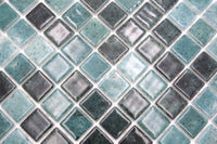 Grün Mix Glanz Glass Mosaikfliese
