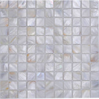 Muschel Mosaikfliese Pearl White Shell 300x300 mm