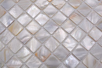 Muschel Mosaikfliese Pearl White Shell 300x300 mm Plättli