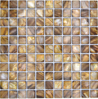 Muschel Mosaikfliese Perlmutt Braun 300x300 mm