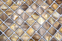 Muschel Mosaikfliese Perlmutt Braun 300x300 mm Plättli