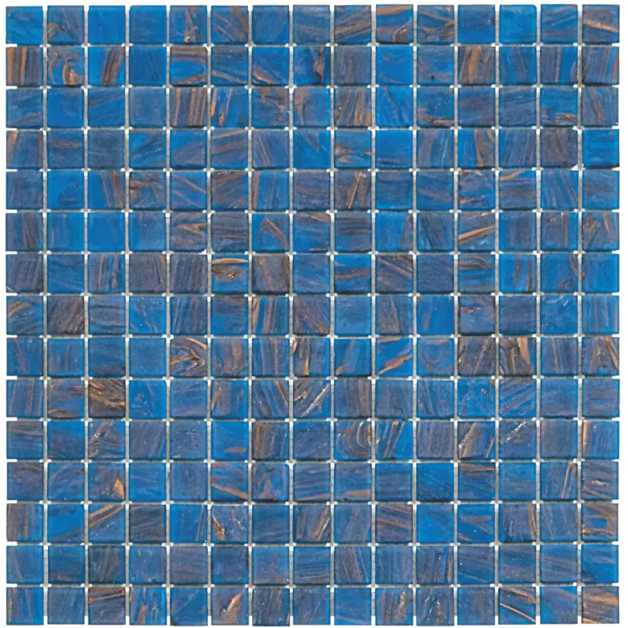 Nacht Blau Gold Ader Quadrat Glas Mosaik Fliese