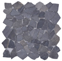 Natur Bruch Schwarz Kieselstein Marmor Mosaikfliese