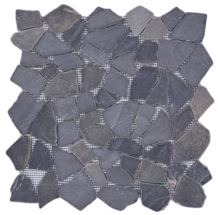 Natur Bruch Schwarz Kieselstein Marmor Mosaikfliese