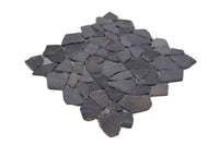 Schwarz Kieselstein Marmor Mosaikfliese Bad und Küchen Fliese