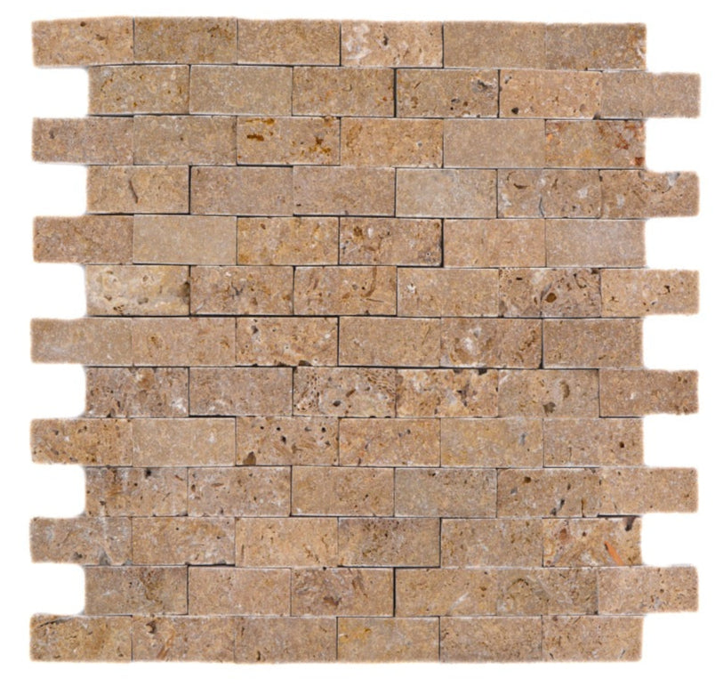 Naturstein Splitface Beige Marmor Mosaikfliese