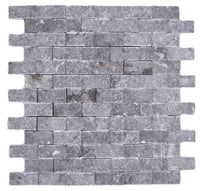 Naturstein Splitface Schwarz Marmor Mosaikfliese