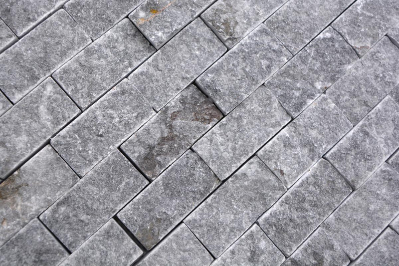 Naturstein Splitface Schwarz Marmor Mosaikfliesen Schweiz