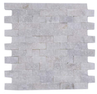 Naturstein Splitface Weiss Marmor Mosaikfliese