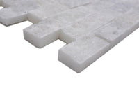 Naturstein Splitface Weiss Marmor Mosaikfliese Quartz