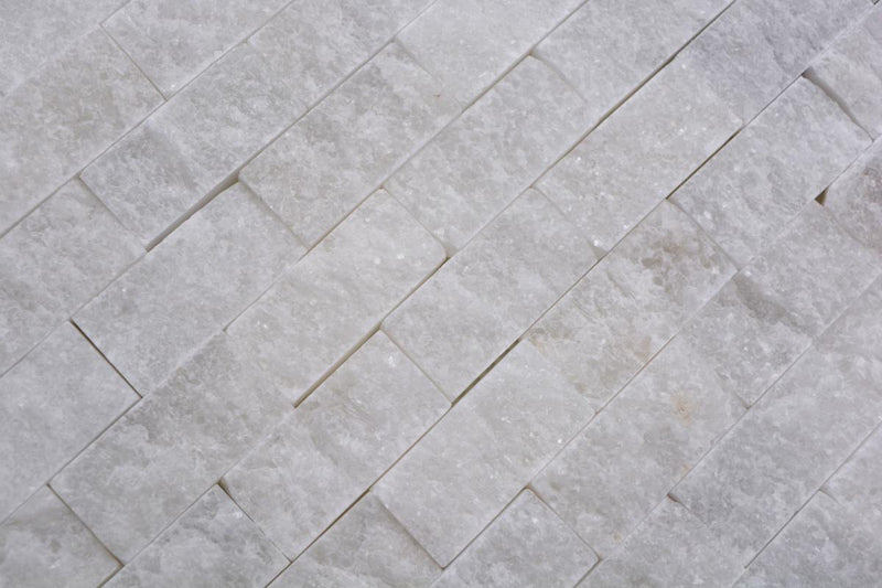 Naturstein Splitface Weiss Marmor Mosaikfliesen Schweiz Plättli